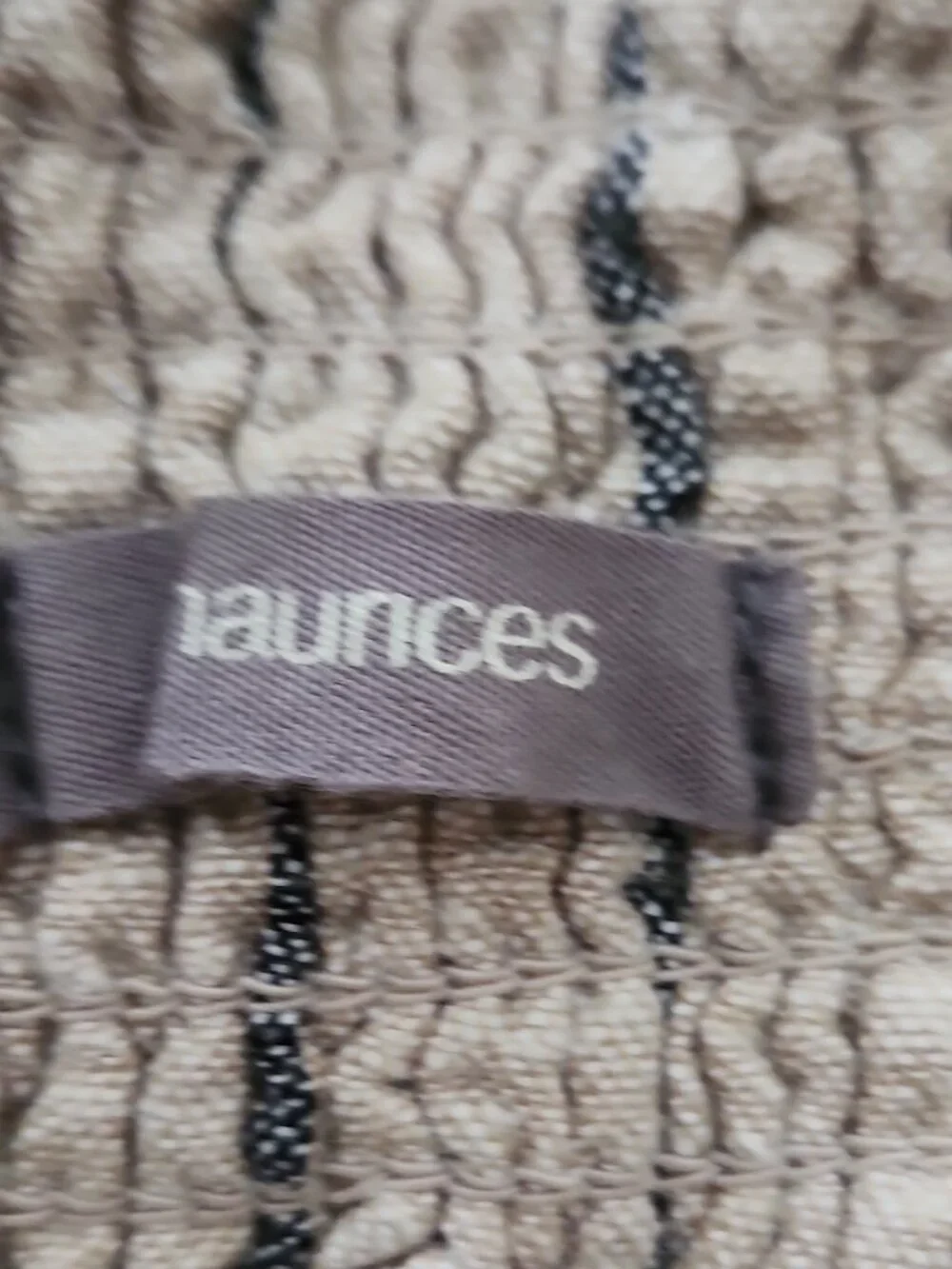 Maurices Plus 2X Beige Black Striped Wide Leg Pants Elastic Waist